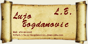 Lujo Bogdanović vizit kartica